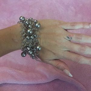 Super cute silver statement bracelet